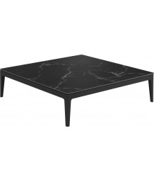 Gloster - Grid Lounge Square Coffee Table With Nero Ceramic Top
